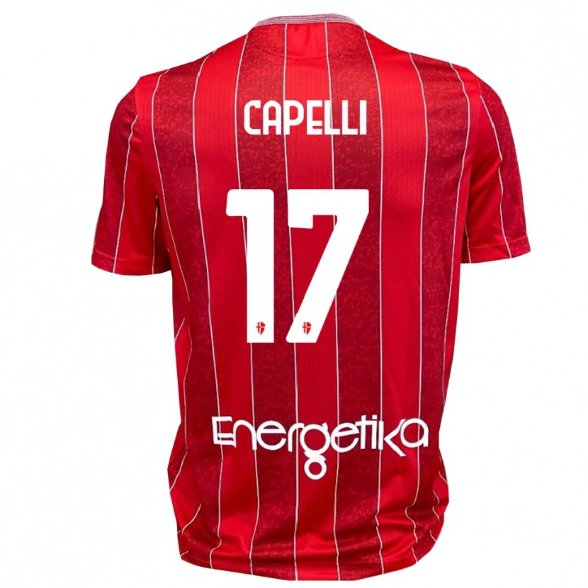 Danxen Kinder Alessandro Capelli #17 Rot Weiß Auswärtstrikot Trikot 2025/26 T-Shirt Schweiz