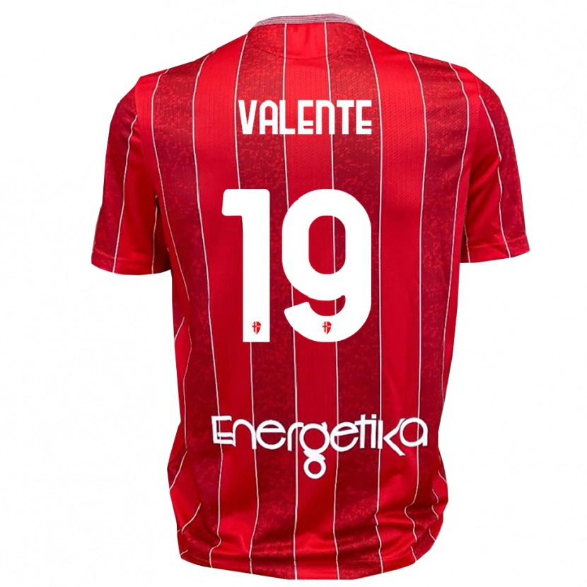 Danxen Kinder Nicola Valente #19 Rot Weiß Auswärtstrikot Trikot 2025/26 T-Shirt Schweiz