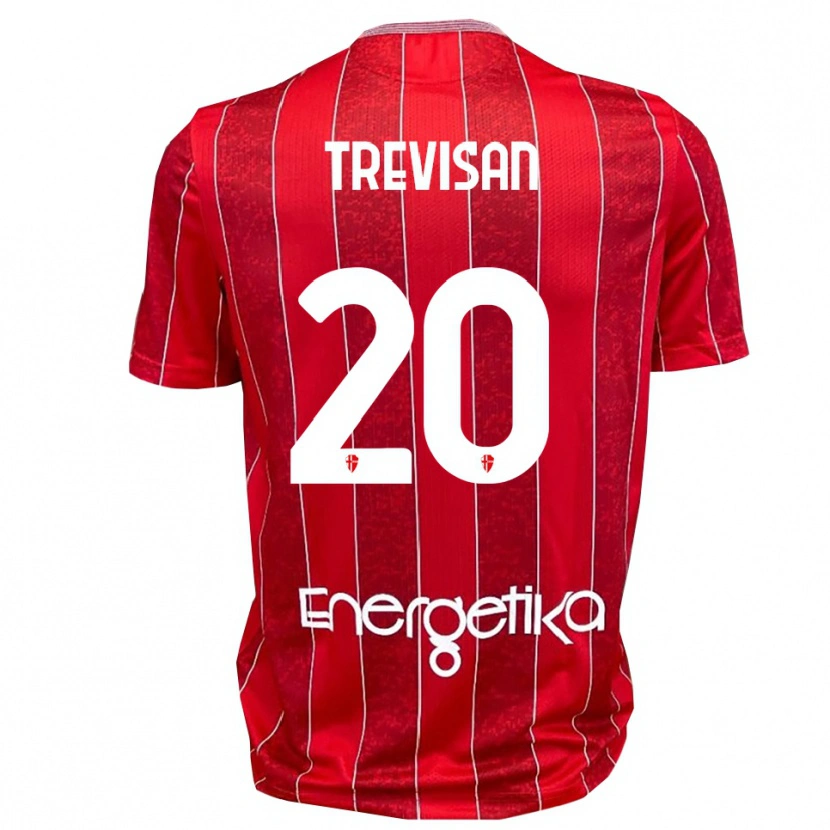 Danxen Kinder Francesco Trevisan #20 Rot Weiß Auswärtstrikot Trikot 2025/26 T-Shirt Schweiz