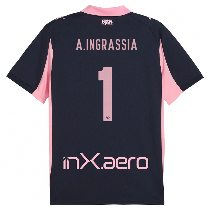 Danxen Kinder Antonio Ingrassia #1 Marineblau Pink Auswärtstrikot Trikot 2025/26 T-Shirt Schweiz