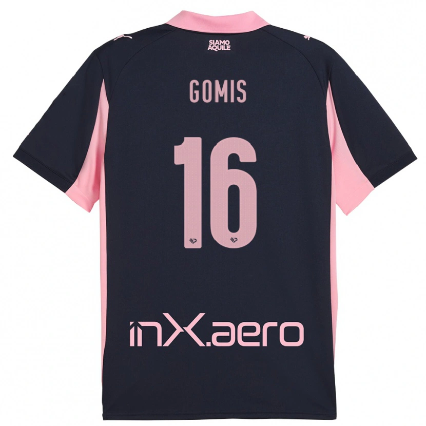 Danxen Kinder Alfred Gomis #16 Marineblau Pink Auswärtstrikot Trikot 2025/26 T-Shirt Schweiz
