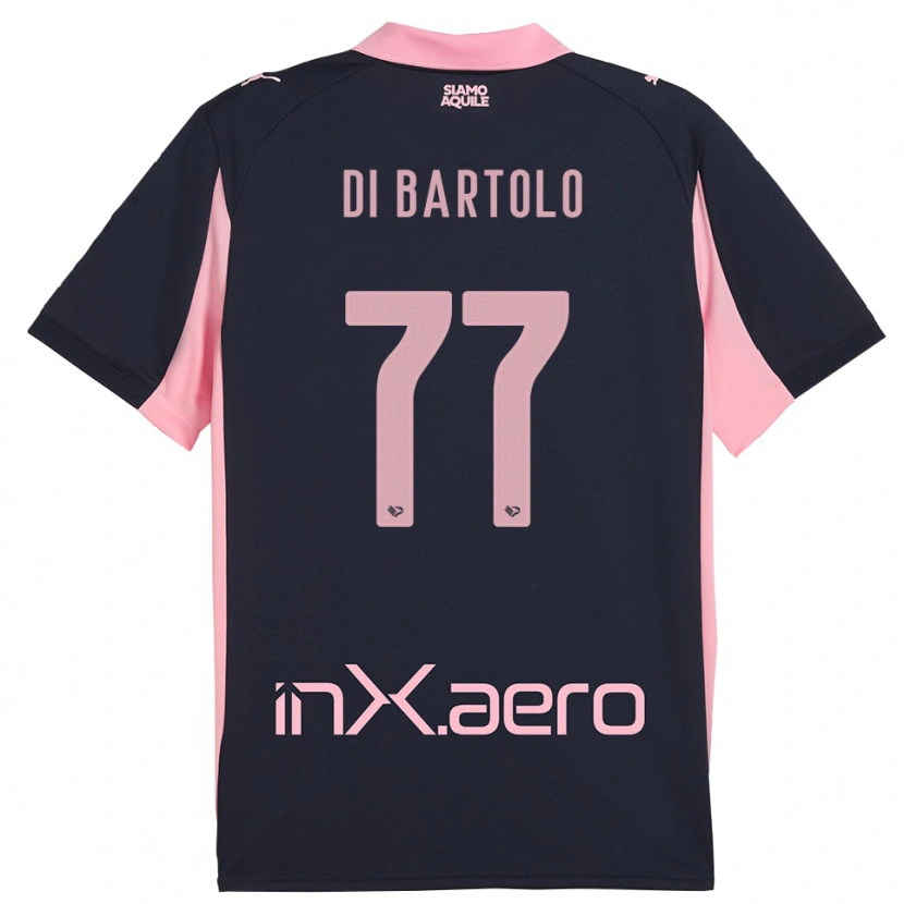 Danxen Kinder Francesco Di Bartolo #77 Marineblau Pink Auswärtstrikot Trikot 2025/26 T-Shirt Schweiz