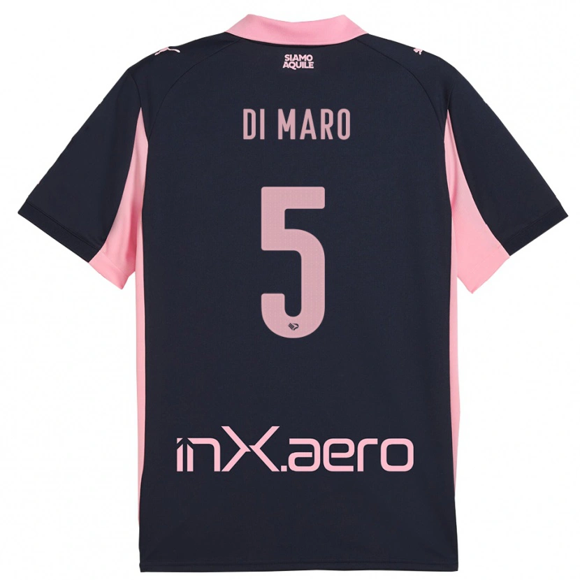 Danxen Kinder Filippo Di Maro #5 Marineblau Pink Auswärtstrikot Trikot 2025/26 T-Shirt Schweiz