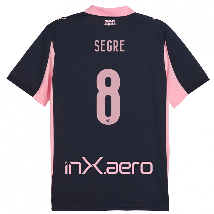 Danxen Kinder Jacopo Segre #8 Marineblau Pink Auswärtstrikot Trikot 2025/26 T-Shirt Schweiz