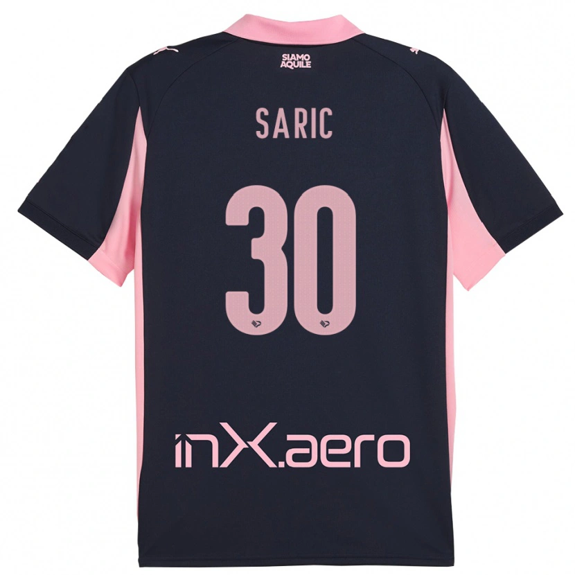 Danxen Kinder Dario Saric #30 Marineblau Pink Auswärtstrikot Trikot 2025/26 T-Shirt Schweiz