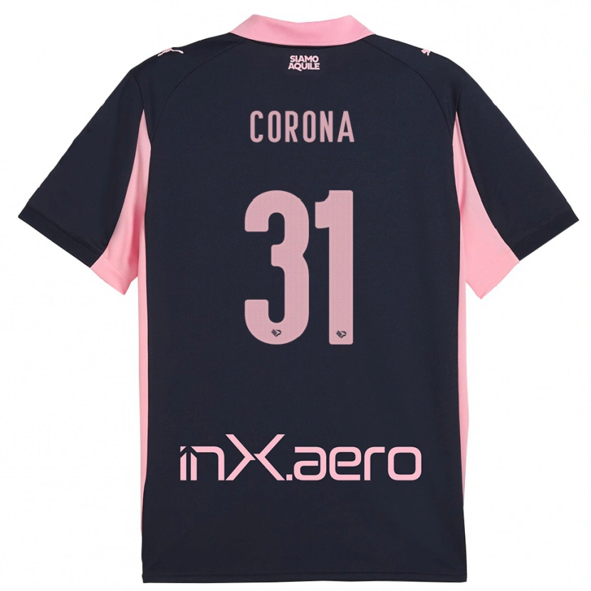 Danxen Kinder Giacomo Corona #31 Marineblau Pink Auswärtstrikot Trikot 2025/26 T-Shirt Schweiz
