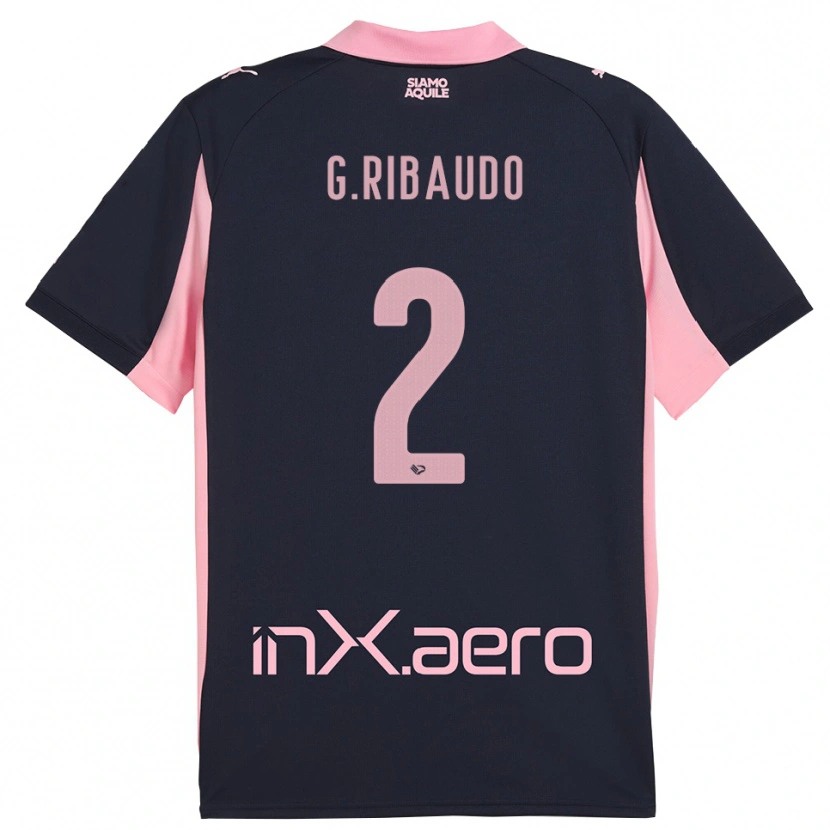 Danxen Kinder Giorgio Ribaudo #2 Marineblau Pink Auswärtstrikot Trikot 2025/26 T-Shirt Schweiz