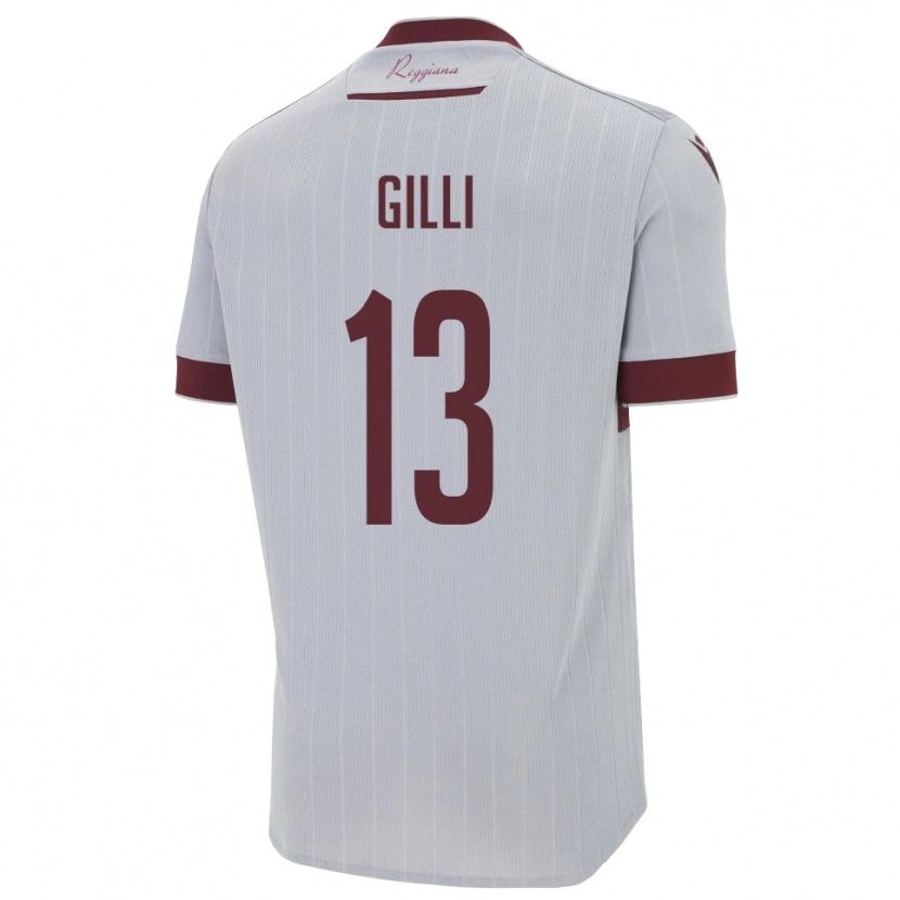 Danxen Kinder Alberto Gilli #13 Burgund Weiß Auswärtstrikot Trikot 2025/26 T-Shirt Schweiz
