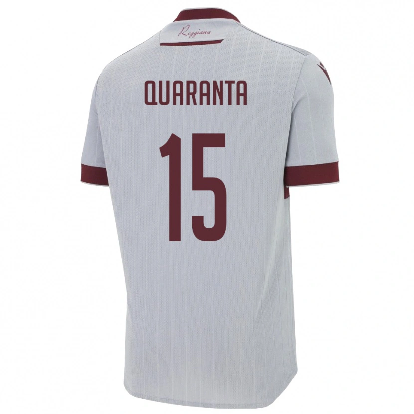 Danxen Kinder Danilo Quaranta #15 Burgund Weiß Auswärtstrikot Trikot 2025/26 T-Shirt Schweiz