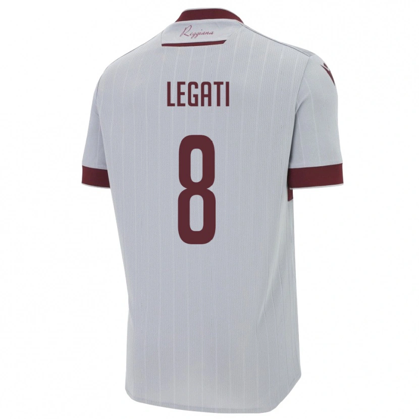 Danxen Kinder Mattia Legati #8 Burgund Weiß Auswärtstrikot Trikot 2025/26 T-Shirt Schweiz