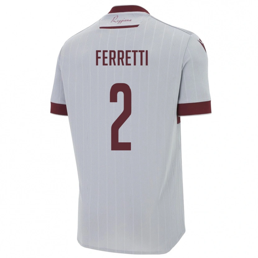 Danxen Kinder Nicolò Ferretti #2 Burgund Weiß Auswärtstrikot Trikot 2025/26 T-Shirt Schweiz