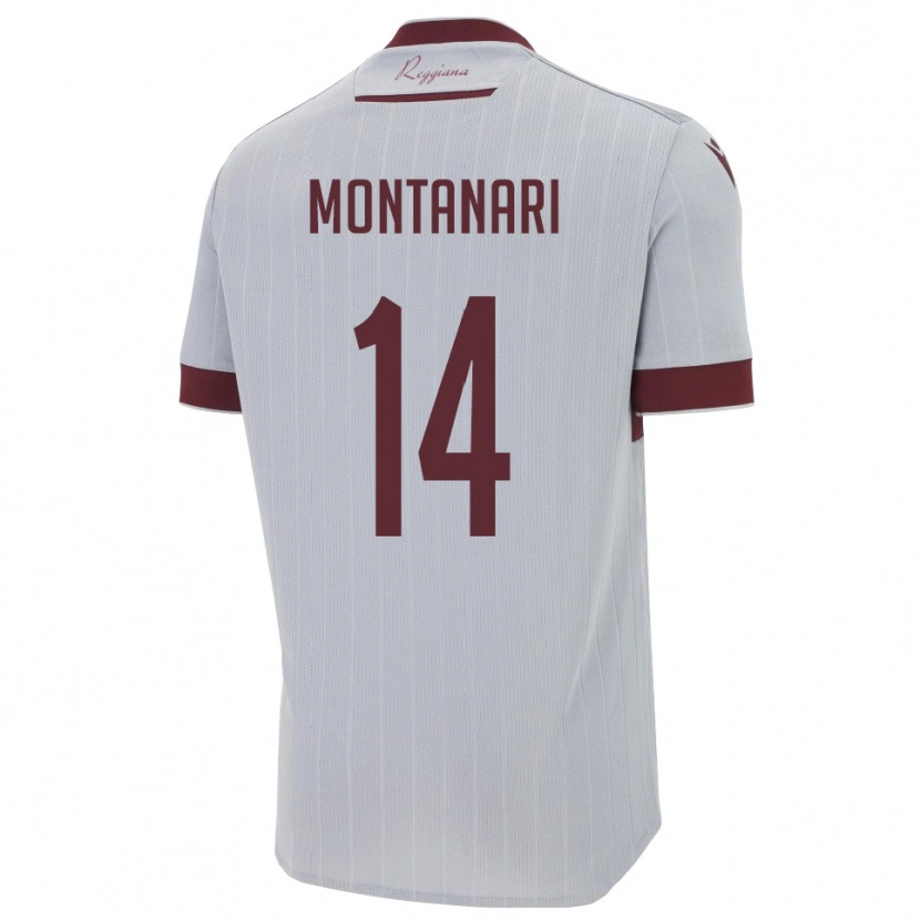 Danxen Kinder Giacomo Montanari #14 Burgund Weiß Auswärtstrikot Trikot 2025/26 T-Shirt Schweiz