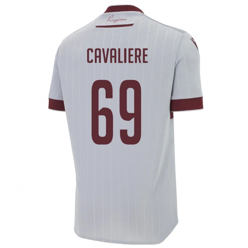 Danxen Kinder Edoardo Cavaliere #69 Burgund Weiß Auswärtstrikot Trikot 2025/26 T-Shirt Schweiz