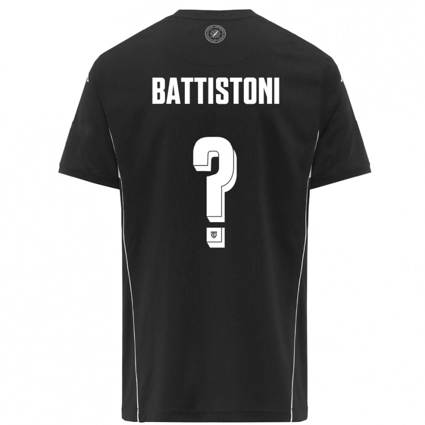 Danxen Kinder Gabriele Battistoni #0 Schwarz Weiß Auswärtstrikot Trikot 2025/26 T-Shirt Schweiz