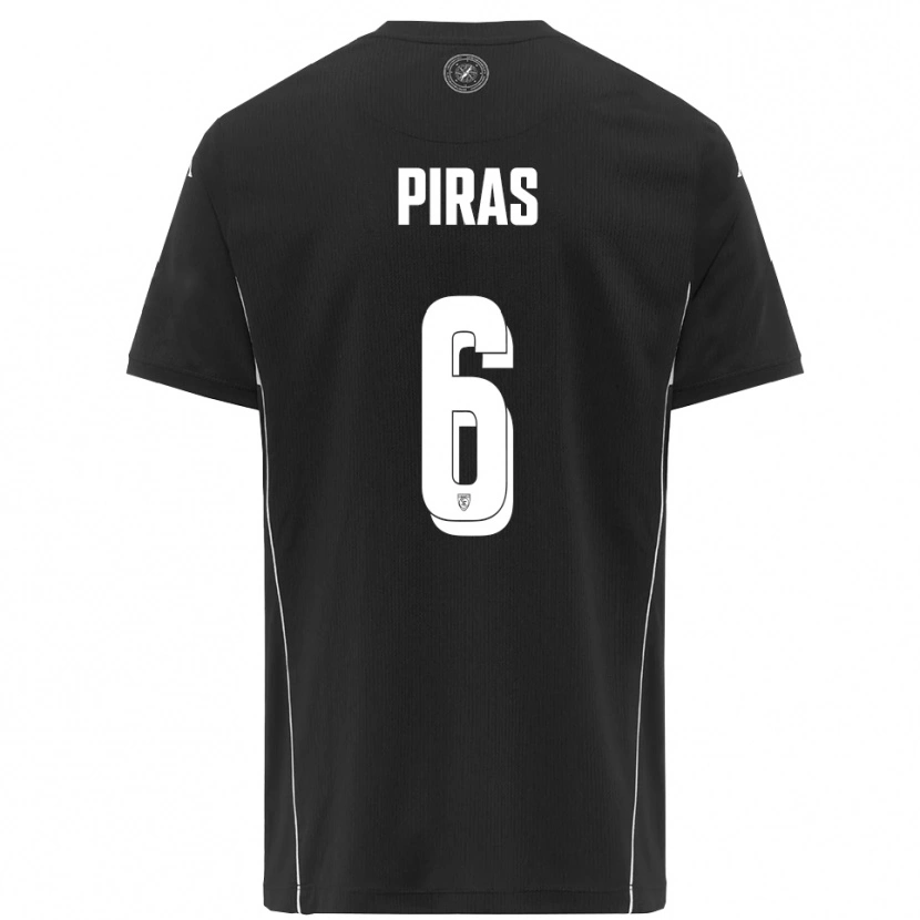 Danxen Kinder Filippo Piras #6 Schwarz Weiß Auswärtstrikot Trikot 2025/26 T-Shirt Schweiz