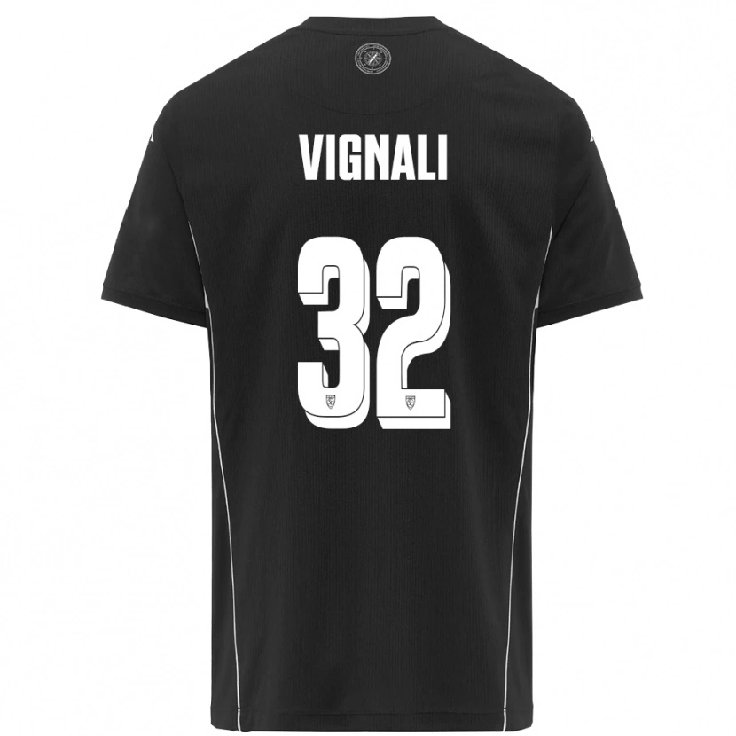 Danxen Kinder Luca Vignali #32 Schwarz Weiß Auswärtstrikot Trikot 2025/26 T-Shirt Schweiz
