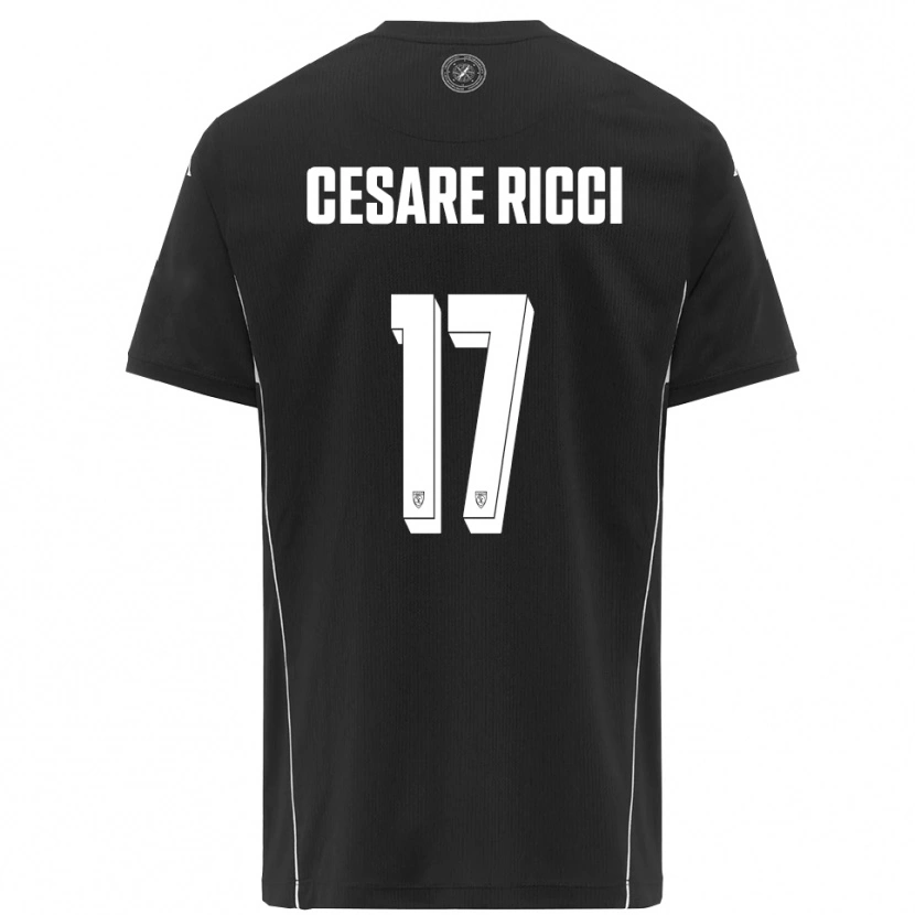 Danxen Kinder Elia Cesare Ricci #17 Schwarz Weiß Auswärtstrikot Trikot 2025/26 T-Shirt Schweiz