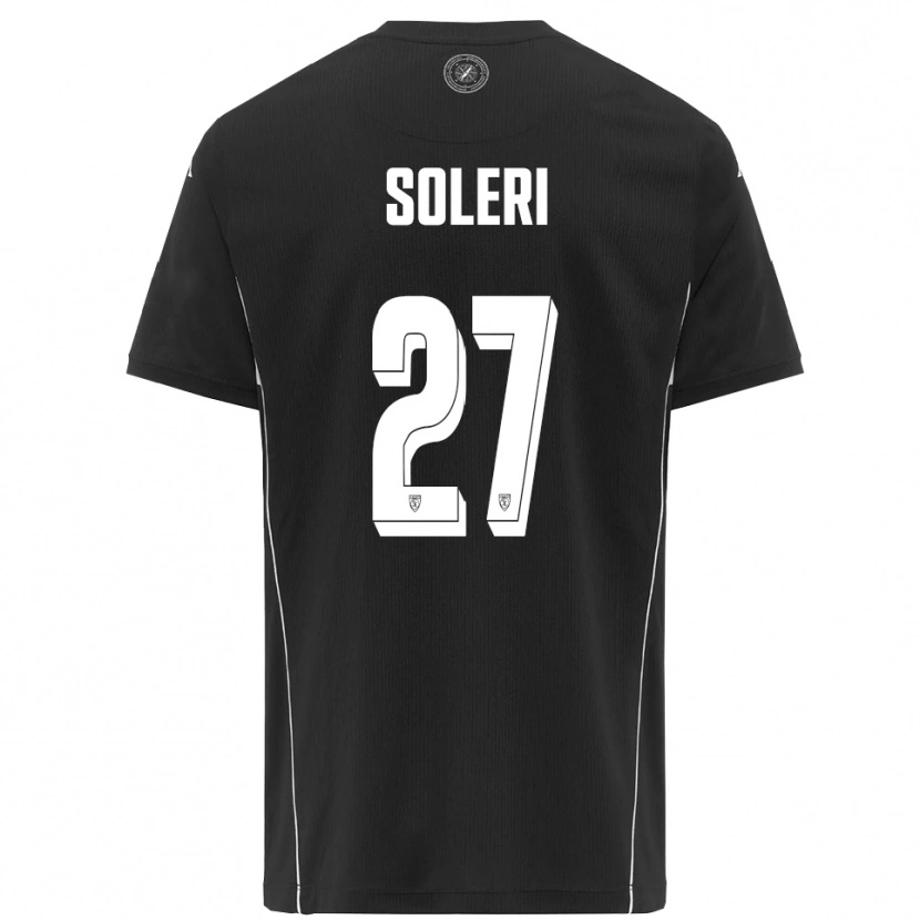 Danxen Kinder Edoardo Soleri #27 Schwarz Weiß Auswärtstrikot Trikot 2025/26 T-Shirt Schweiz