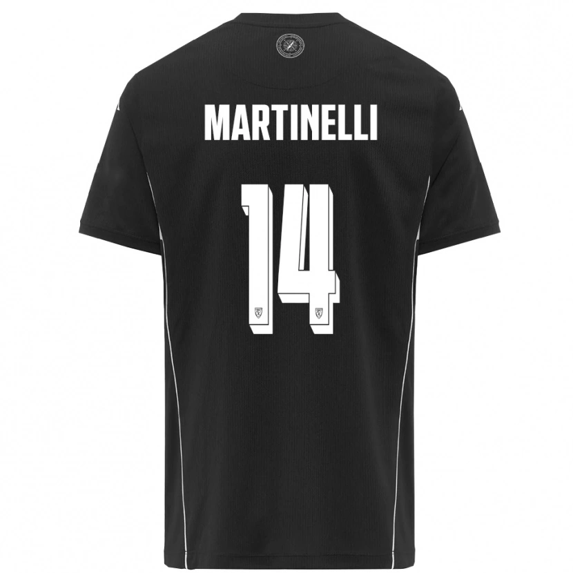 Danxen Kinder Nicola Martinelli #14 Schwarz Weiß Auswärtstrikot Trikot 2025/26 T-Shirt Schweiz
