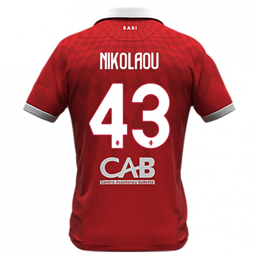 Danxen Kinder Dimitrios Nikolaou #43 Rot Weiß Auswärtstrikot Trikot 2025/26 T-Shirt Schweiz