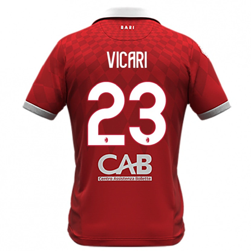 Danxen Kinder Francesco Vicari #23 Rot Weiß Auswärtstrikot Trikot 2025/26 T-Shirt Schweiz