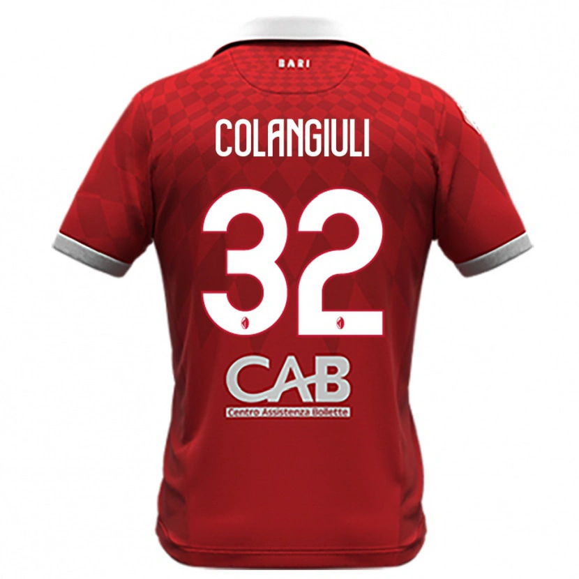 Danxen Kinder Vincenzo Colangiuli #32 Rot Weiß Auswärtstrikot Trikot 2025/26 T-Shirt Schweiz