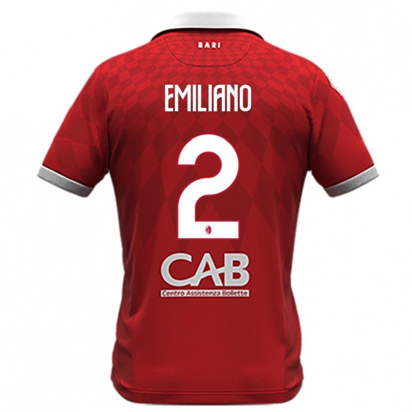 Danxen Kinder Gianmarco Emiliano #2 Rot Weiß Auswärtstrikot Trikot 2025/26 T-Shirt Schweiz