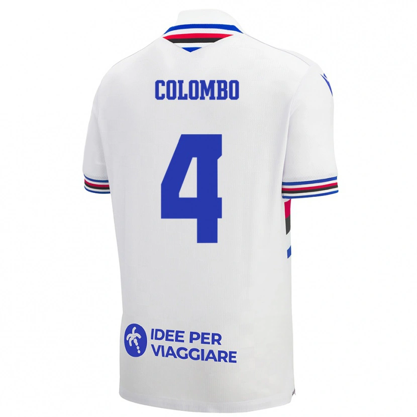 Danxen Kinder Sofia Colombo #4 Weiß Blau Rot Auswärtstrikot Trikot 2025/26 T-Shirt Schweiz