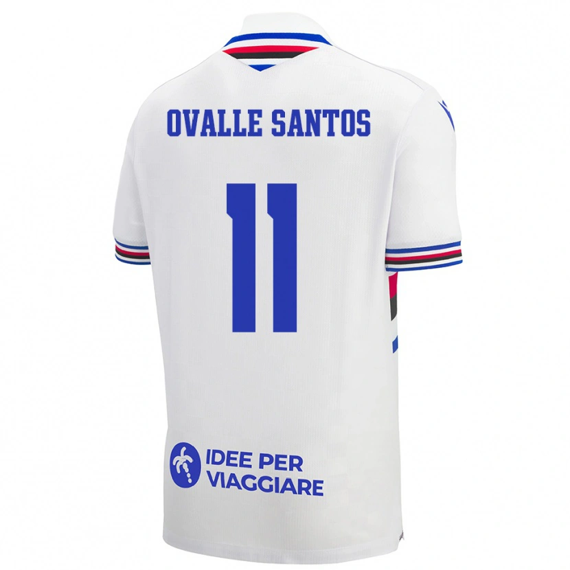 Danxen Kinder Alessandro Ovalle Santos #11 Weiß Blau Rot Auswärtstrikot Trikot 2025/26 T-Shirt Schweiz