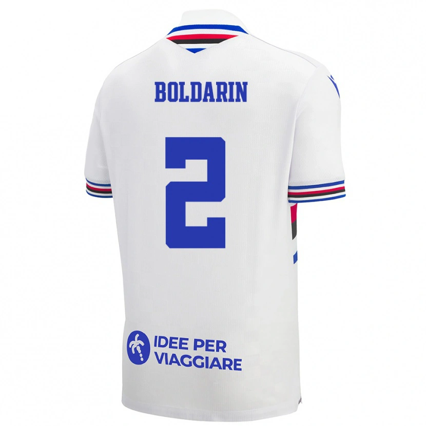 Danxen Kinder Filippo Boldarin #2 Weiß Blau Rot Auswärtstrikot Trikot 2025/26 T-Shirt Schweiz