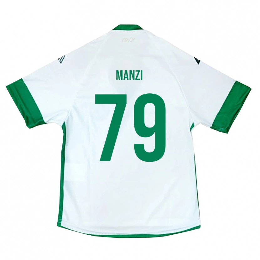 Danxen Kinder Claudio Manzi #79 Weiß Grün Blau Auswärtstrikot Trikot 2025/26 T-Shirt Schweiz
