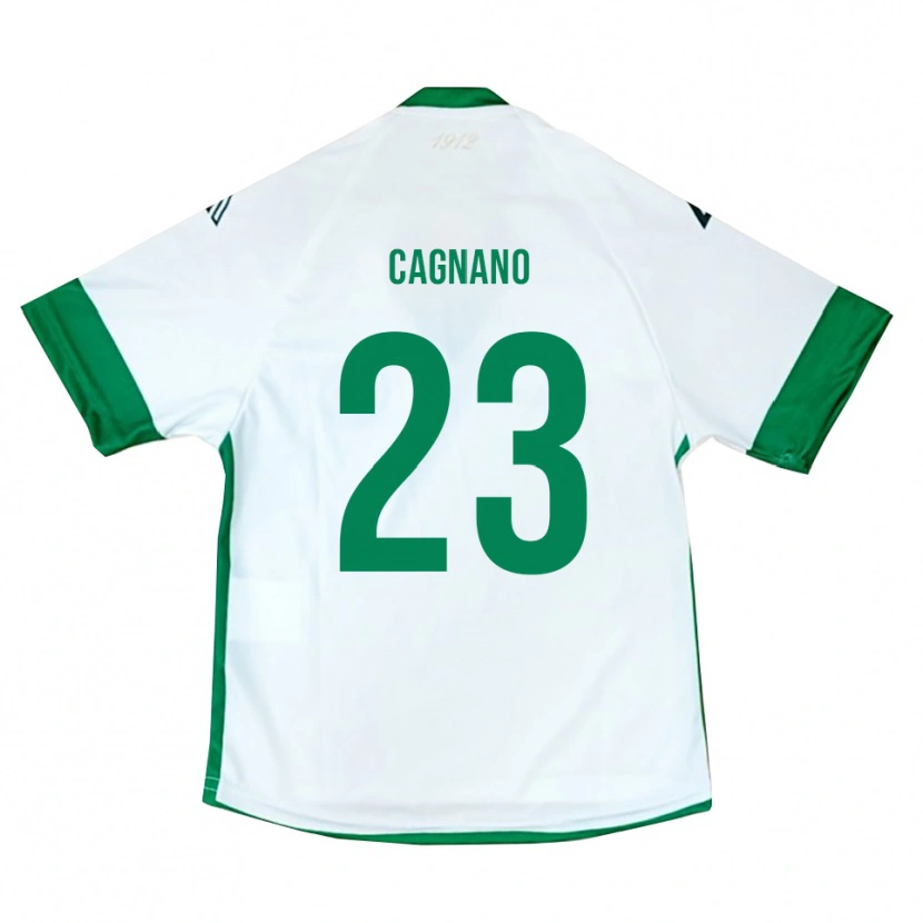 Danxen Kinder Andrea Cagnano #23 Weiß Grün Blau Auswärtstrikot Trikot 2025/26 T-Shirt Schweiz