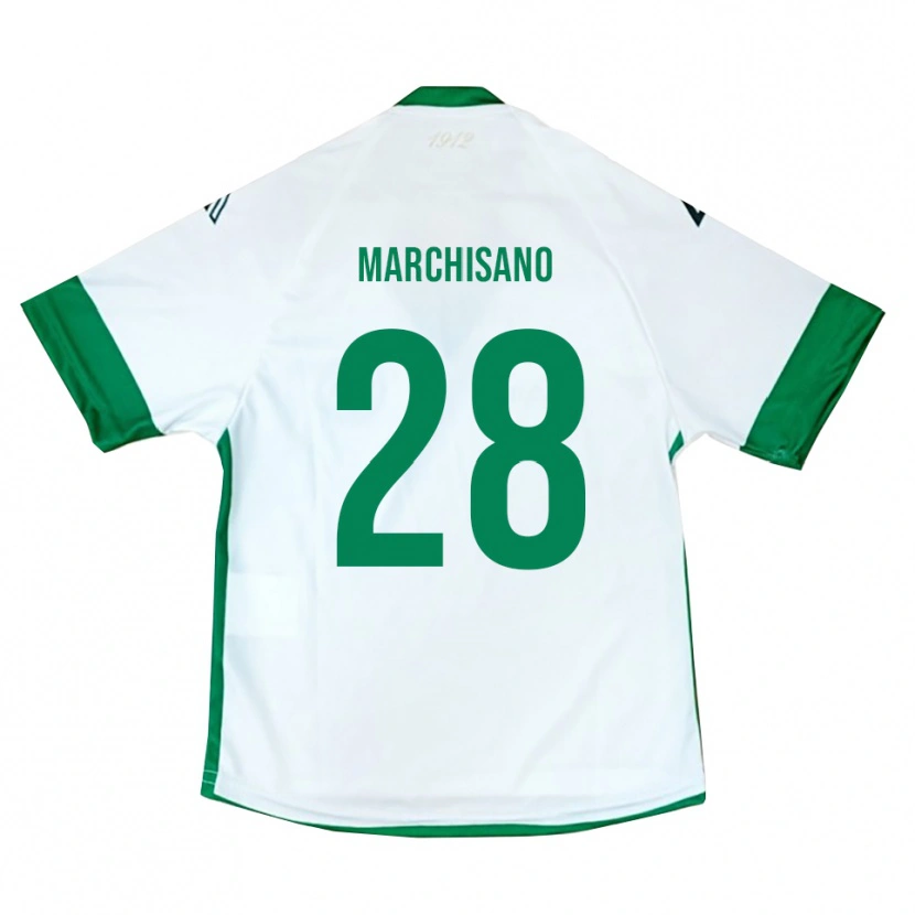 Danxen Kinder Matteo Marchisano #28 Weiß Grün Blau Auswärtstrikot Trikot 2025/26 T-Shirt Schweiz