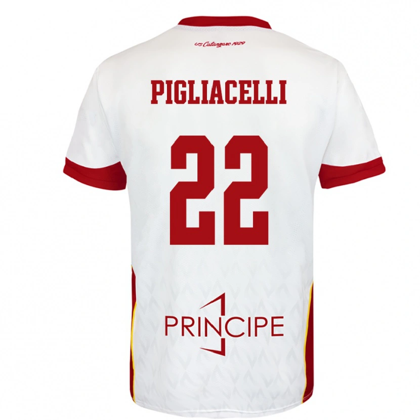 Danxen Kinder Mirko Pigliacelli #22 Weiß Rot Auswärtstrikot Trikot 2025/26 T-Shirt Schweiz