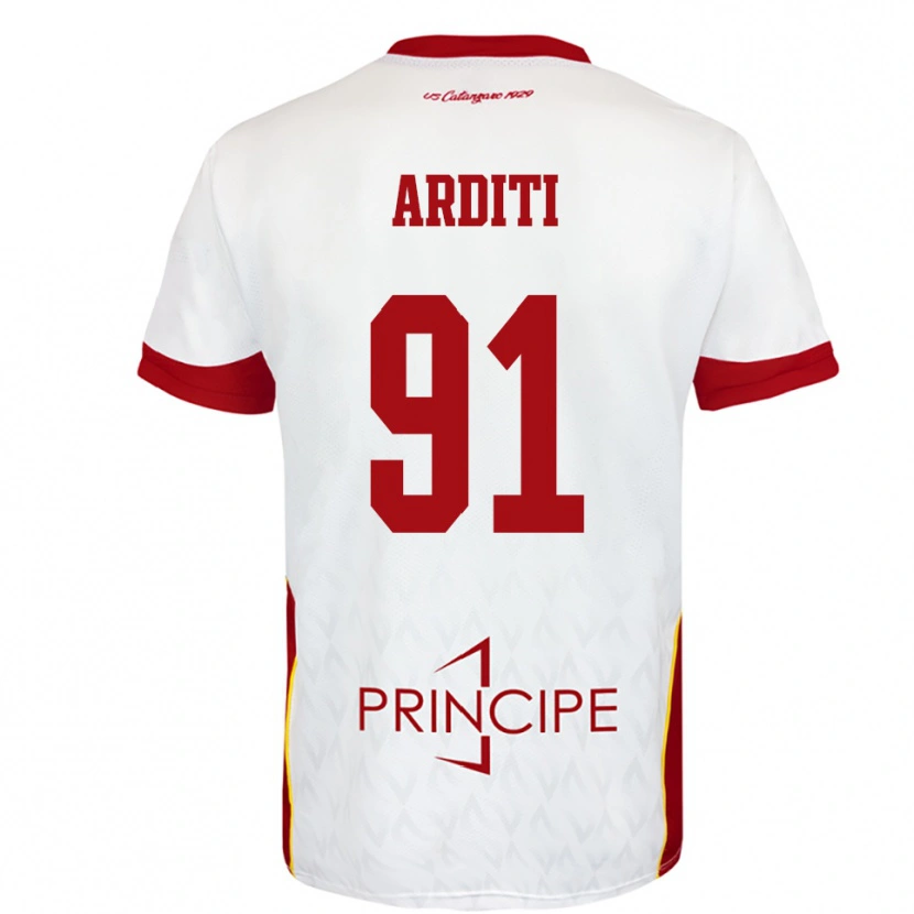 Danxen Kinder Gabriel Arditi #91 Weiß Rot Auswärtstrikot Trikot 2025/26 T-Shirt Schweiz