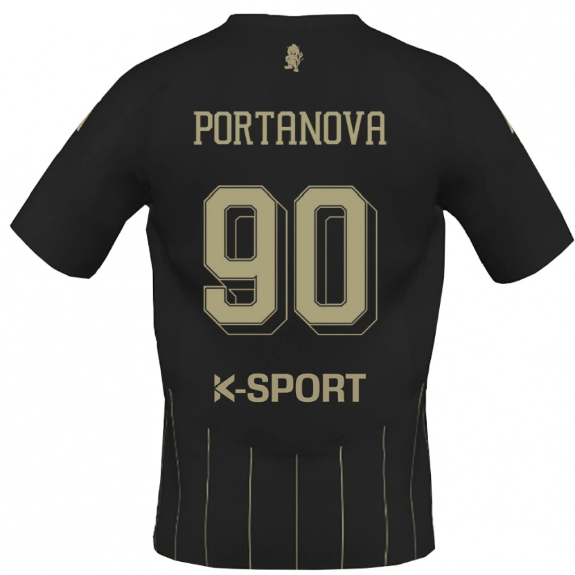 Danxen Kinder Denis Portanova #90 Grau Weiß Auswärtstrikot Trikot 2025/26 T-Shirt Schweiz