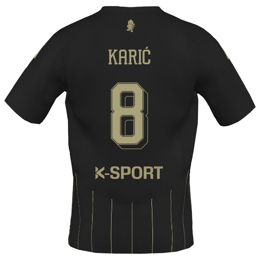 Danxen Kinder Nermin Karić #8 Grau Weiß Auswärtstrikot Trikot 2025/26 T-Shirt Schweiz
