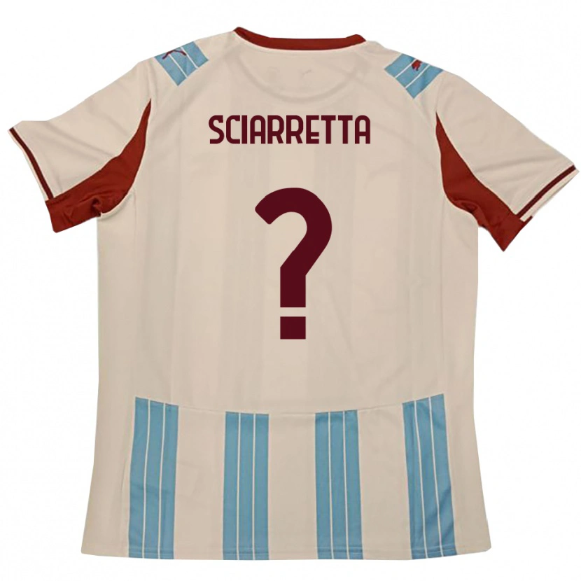 Danxen Kinder Sebastiano Sciarretta #0 Himmelblau Weiß Auswärtstrikot Trikot 2025/26 T-Shirt Schweiz