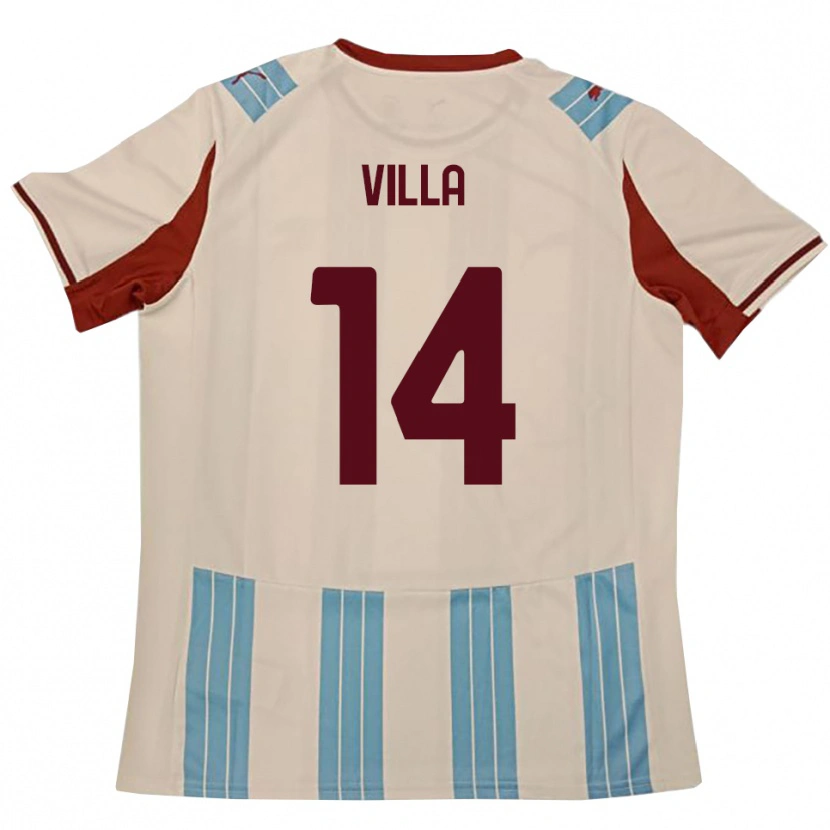 Danxen Kinder Luca Villa #14 Himmelblau Weiß Auswärtstrikot Trikot 2025/26 T-Shirt Schweiz