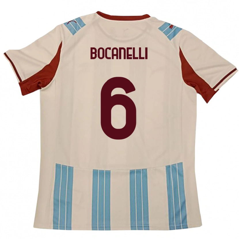 Danxen Kinder Giovanni Bocanelli #6 Himmelblau Weiß Auswärtstrikot Trikot 2025/26 T-Shirt Schweiz