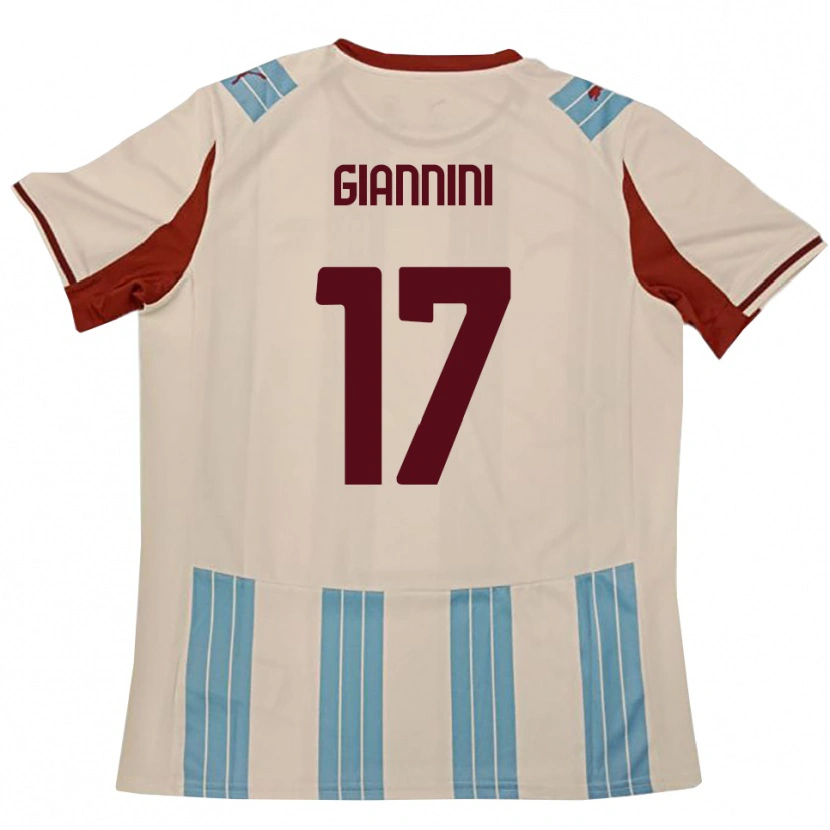 Danxen Kinder Emanuele Giannini #17 Himmelblau Weiß Auswärtstrikot Trikot 2025/26 T-Shirt Schweiz
