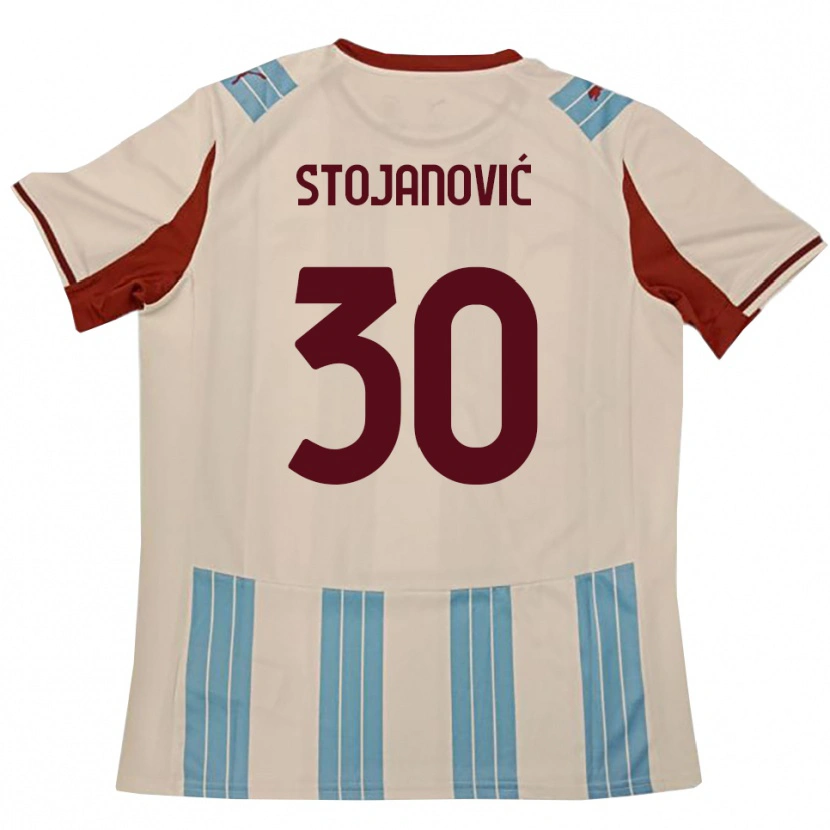 Danxen Kinder Petar Stojanović #30 Himmelblau Weiß Auswärtstrikot Trikot 2025/26 T-Shirt Schweiz