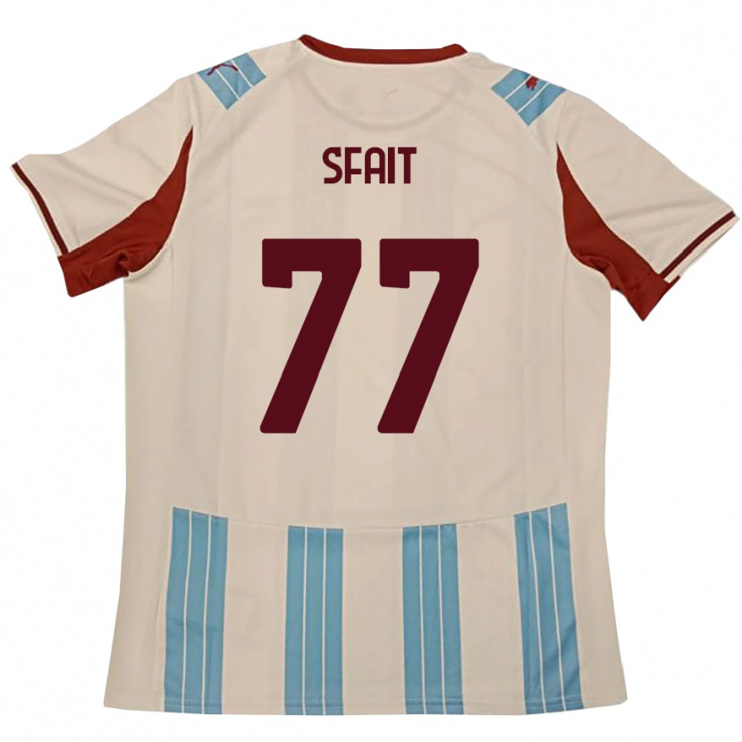 Danxen Kinder Andres Sfait #77 Himmelblau Weiß Auswärtstrikot Trikot 2025/26 T-Shirt Schweiz