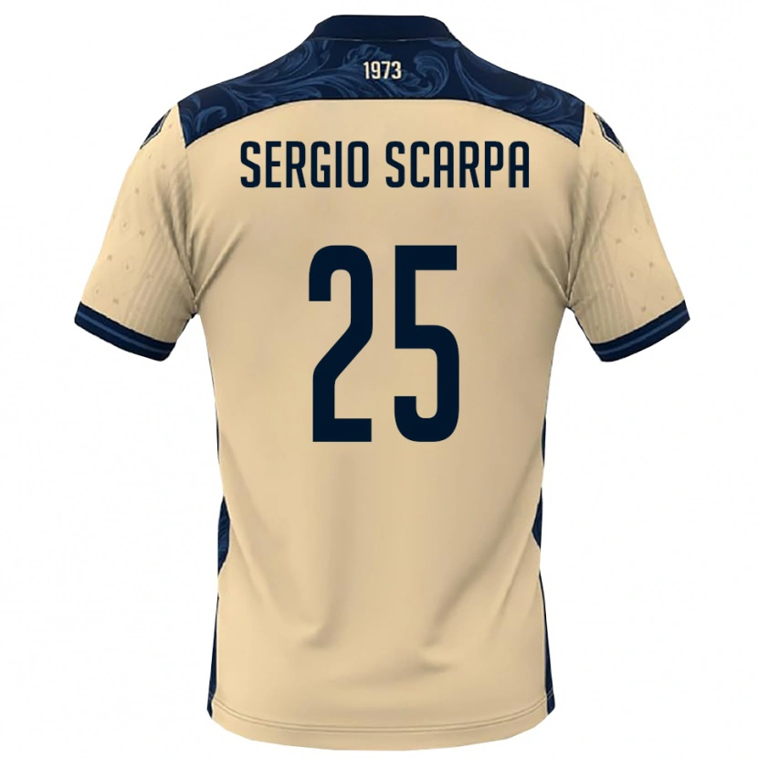 Danxen Kinder Nicolò Sergio Scarpa #25 Weiß Marineblau Auswärtstrikot Trikot 2025/26 T-Shirt Schweiz