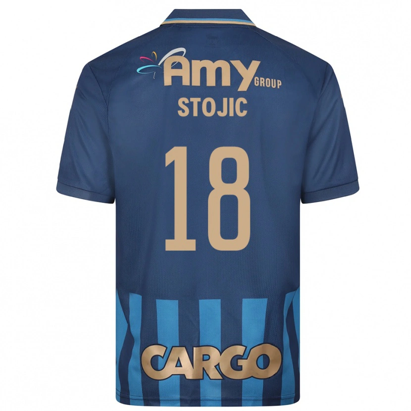 Danxen Kinder Nemanja Stojic #18 Marineblau Blau Auswärtstrikot Trikot 2025/26 T-Shirt Schweiz