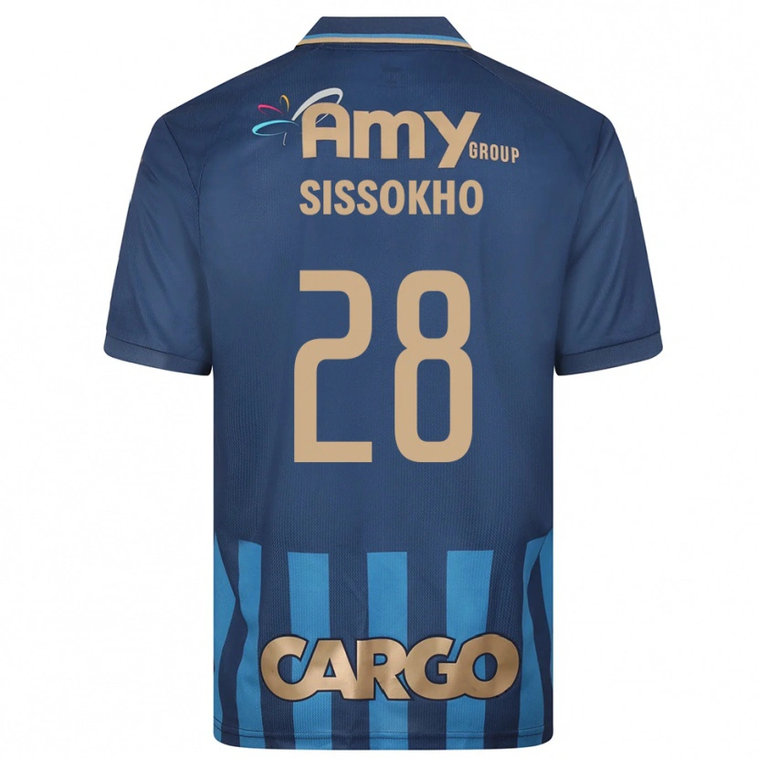 Danxen Kinder Issouf Sissokho #28 Marineblau Blau Auswärtstrikot Trikot 2025/26 T-Shirt Schweiz