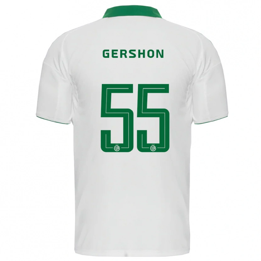 Danxen Kinder Rami Gershon #55 Weiß Grün Auswärtstrikot Trikot 2025/26 T-Shirt Schweiz
