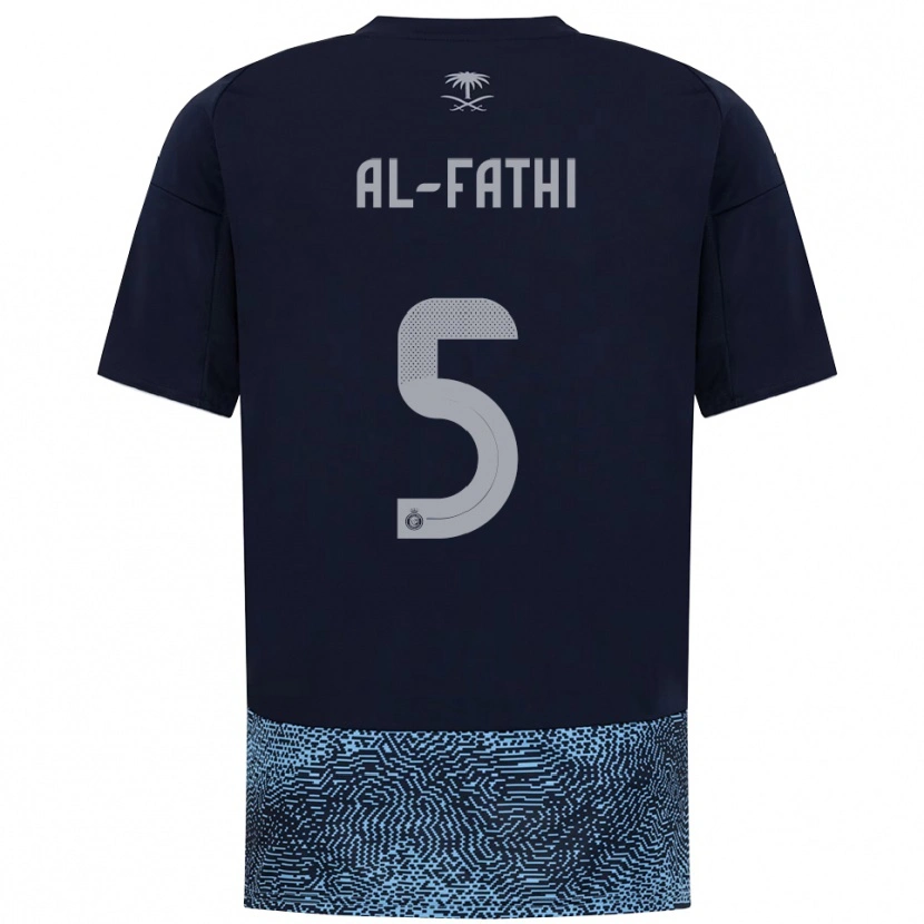 Danxen Kinder Layan Al-Fathi #5 Marineblau Himmelblau Auswärtstrikot Trikot 2025/26 T-Shirt Schweiz