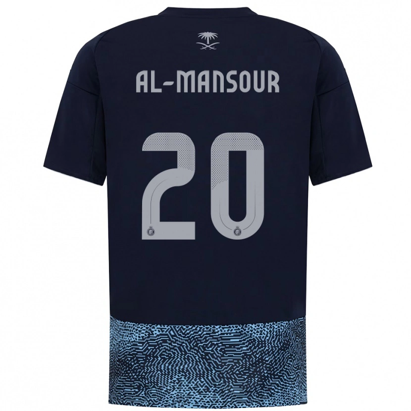 Danxen Kinder Hamad Al-Mansour #20 Marineblau Himmelblau Auswärtstrikot Trikot 2025/26 T-Shirt Schweiz