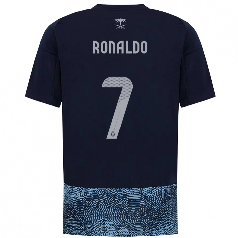 Danxen Kinder Cristiano Ronaldo #7 Marineblau Himmelblau Auswärtstrikot Trikot 2025/26 T-Shirt Schweiz